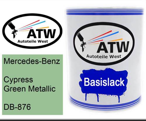 Mercedes-Benz, Cypress Green Metallic, DB-876: 1L Lackdose, von ATW Autoteile West.